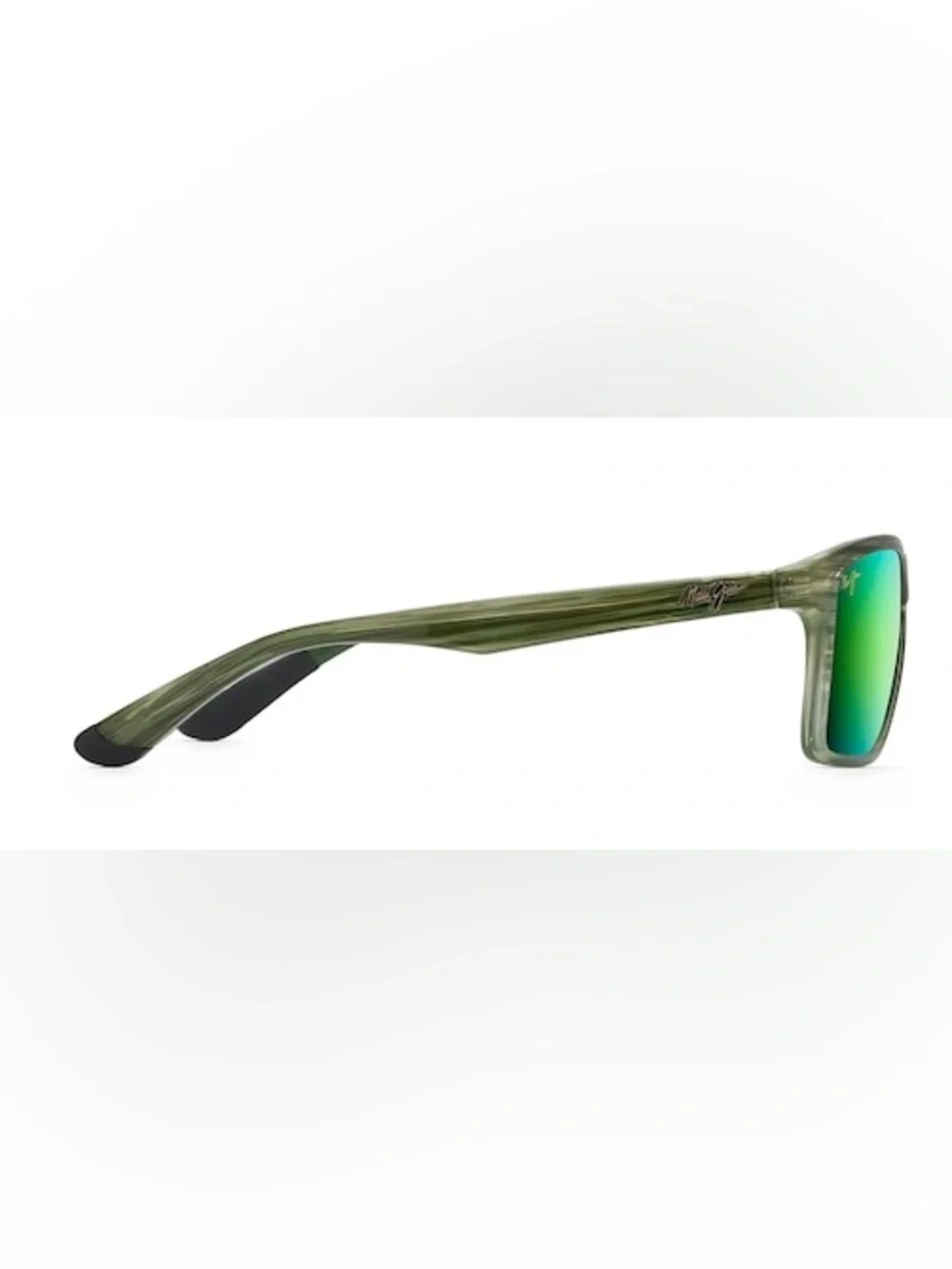 MAUI JIM Olive Stripe Fade Maui Green Mirror Superthin Glass Size 58-18-145